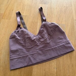 Mindd Size 2 or 34-36 C-H Mauve The Mid V Lined Wirefree Bra